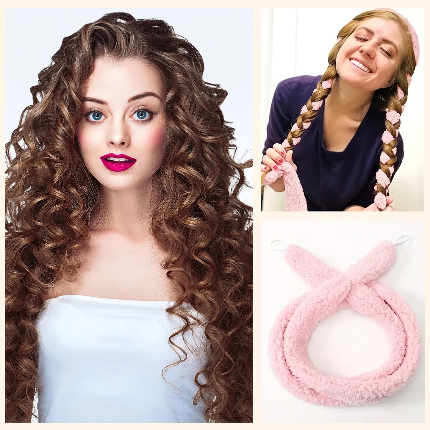 SilkSpiral™ Heatless Hair Curler Set – No Heat, No Damage