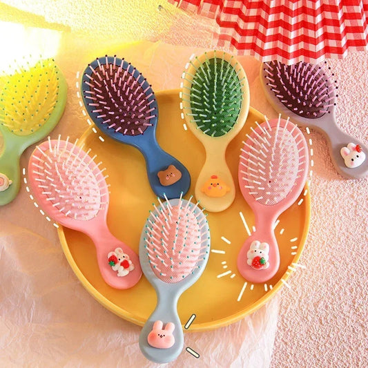 Adorable Cartoon Hairbrush for Girls – Anti-Static, Gentle & Travel-Friendly