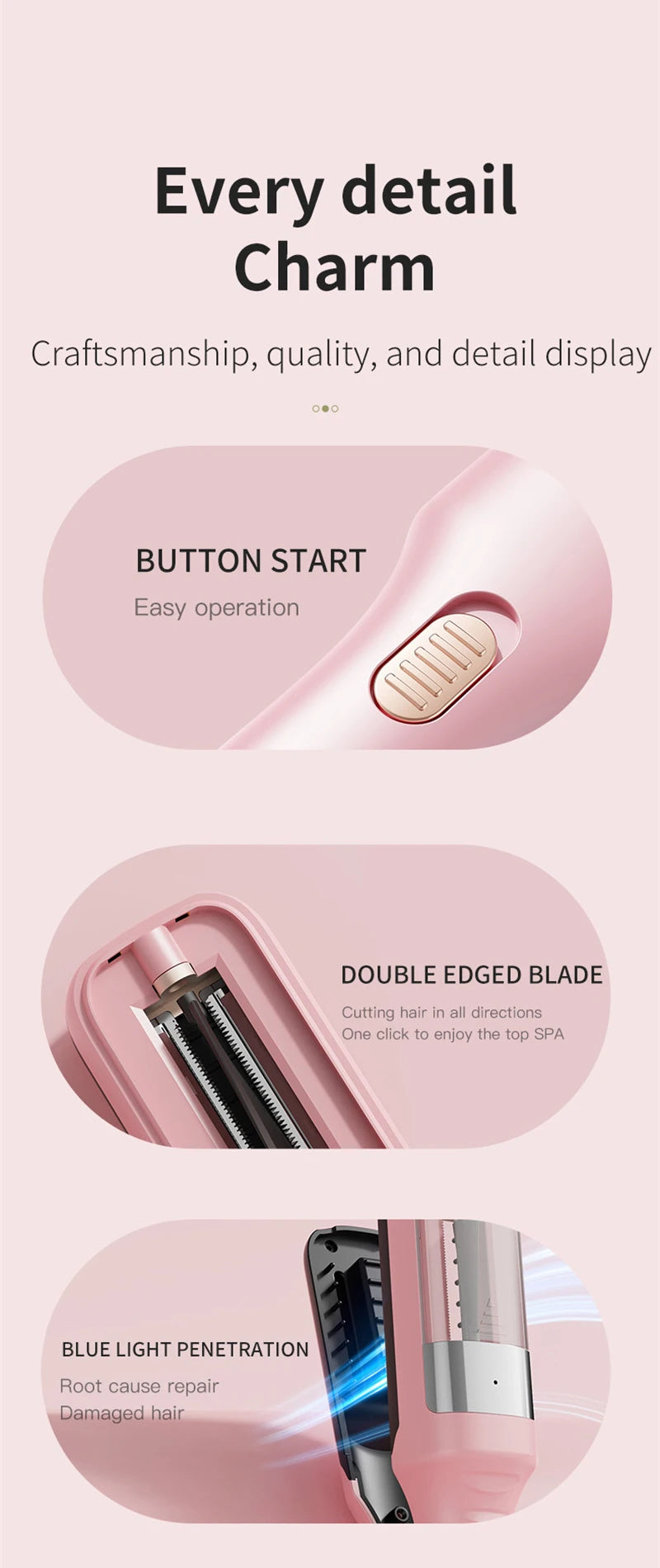 Split End Fixer – Cordless Hair Trimming Tool for Dry & Damaged Hair