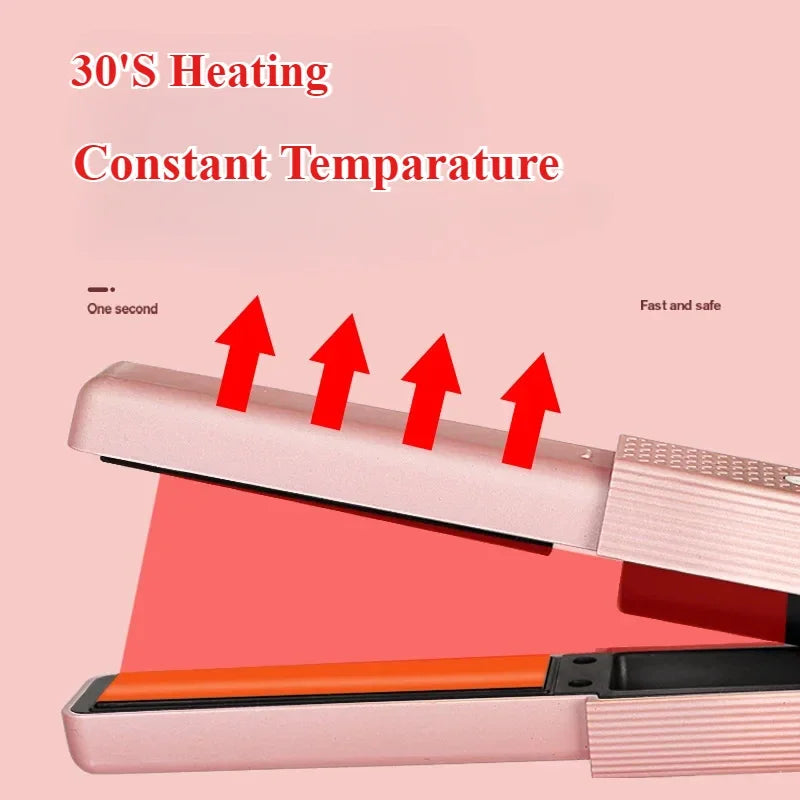 Dual-Purpose Hair Straightener And Curling Iron Splint Portable No Hair Damage Straight Curling Hair Styling Tool