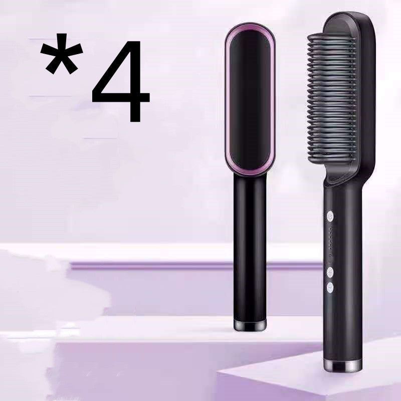 2-in-1 Hair Styler: Straightener & Hot Comb with Ion Technology for Smooth Curls & Shine