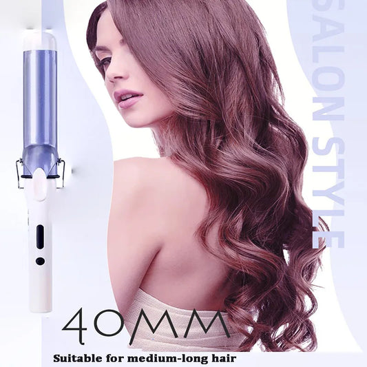 40mm Curling Barrel 30 Seconds Fast Heating Curling Irons Korean Style Large Wave Curler Negative Ion Ceramic glaze hair care