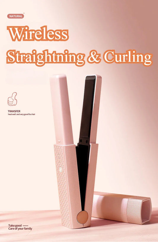Dual-Purpose Hair Straightener And Curling Iron Splint Portable No Hair Damage Straight Curling Hair Styling Tool