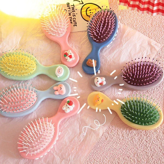 Adorable Cartoon Hairbrush for Girls – Anti-Static, Gentle & Travel-Friendly