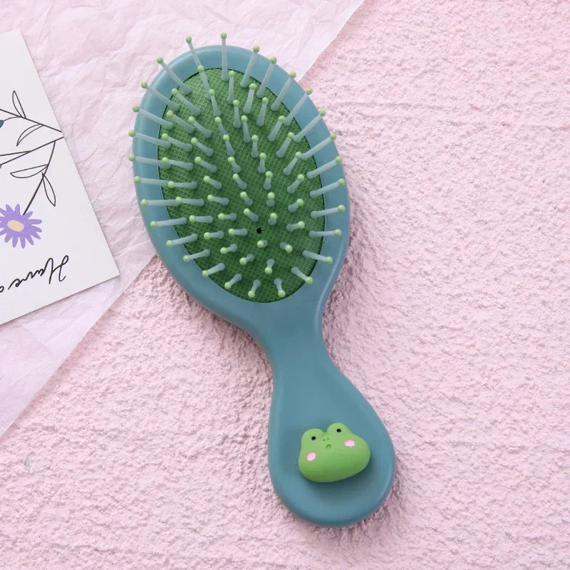 Adorable Cartoon Hairbrush for Girls – Anti-Static, Gentle & Travel-Friendly