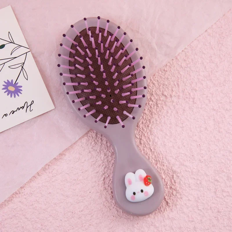 Adorable Cartoon Hairbrush for Girls – Anti-Static, Gentle & Travel-Friendly