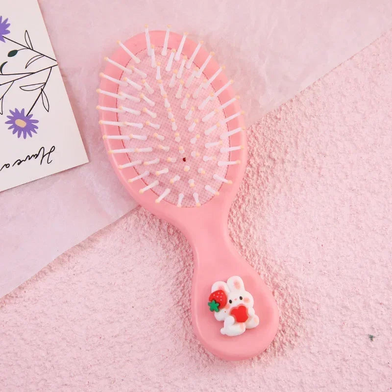 Adorable Cartoon Hairbrush for Girls – Anti-Static, Gentle & Travel-Friendly