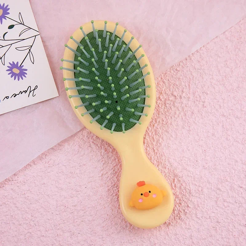 Adorable Cartoon Hairbrush for Girls – Anti-Static, Gentle & Travel-Friendly