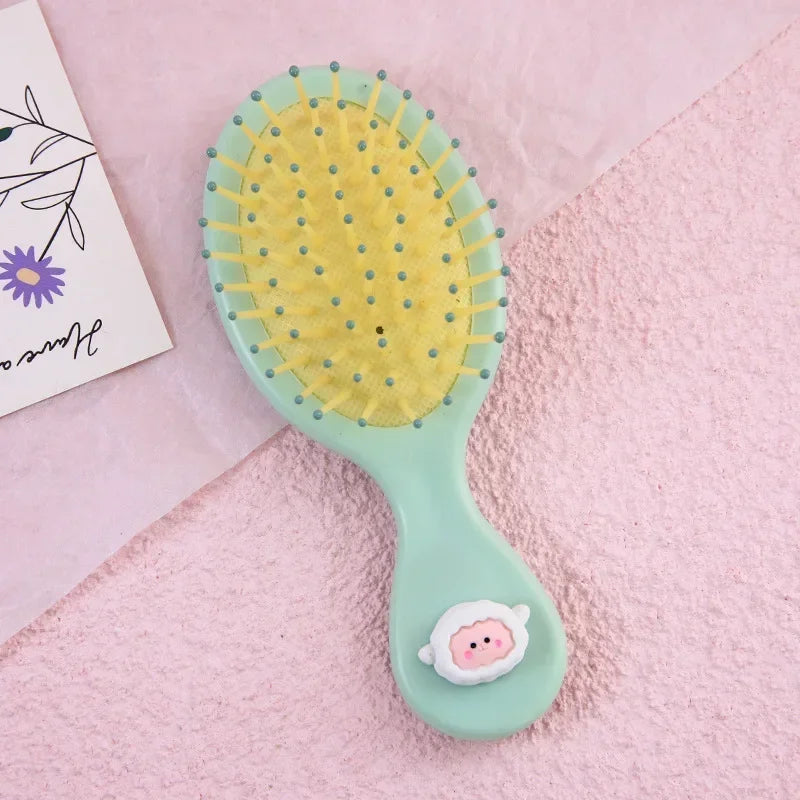 Adorable Cartoon Hairbrush for Girls – Anti-Static, Gentle & Travel-Friendly