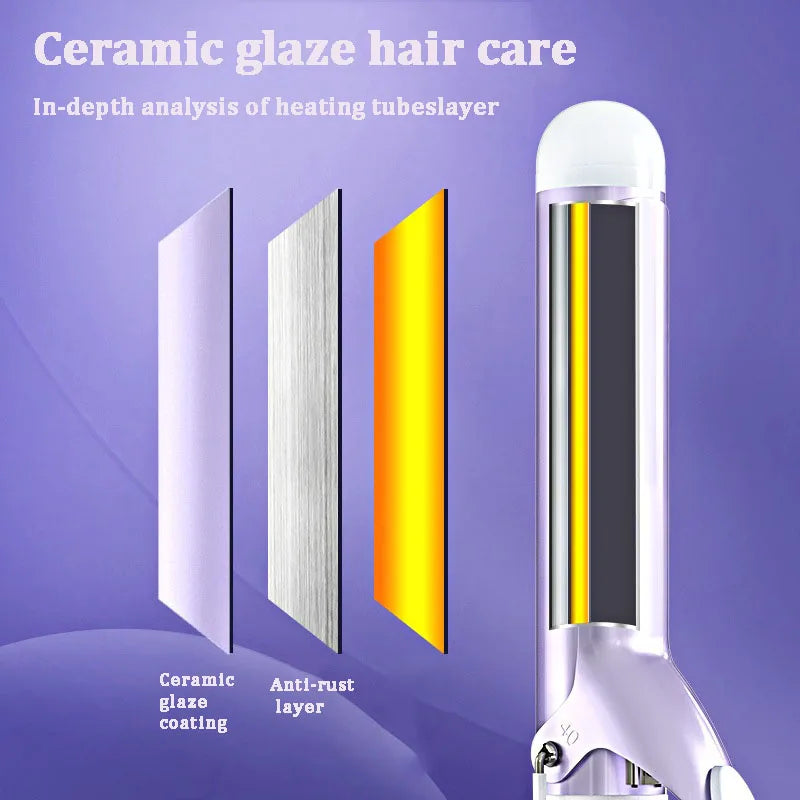 40mm Curling Barrel 30 Seconds Fast Heating Curling Irons Korean Style Large Wave Curler Negative Ion Ceramic glaze hair care