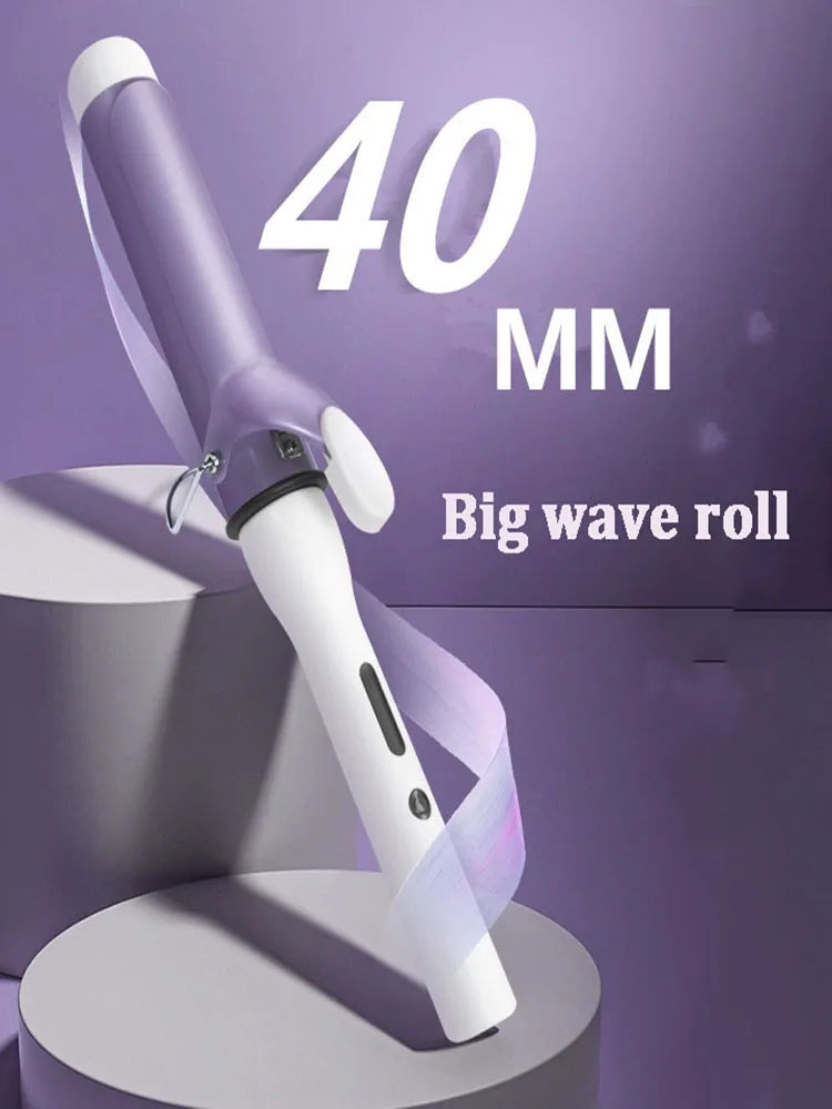 40mm Curling Barrel 30 Seconds Fast Heating Curling Irons Korean Style Large Wave Curler Negative Ion Ceramic glaze hair care