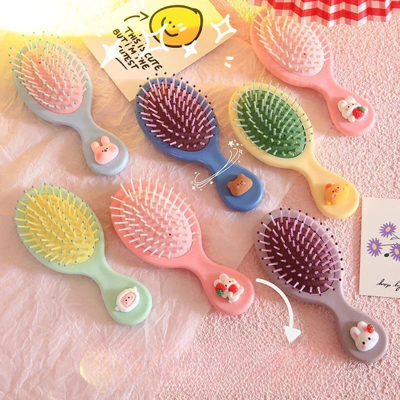 Adorable Cartoon Hairbrush for Girls – Anti-Static, Gentle & Travel-Friendly