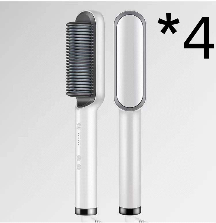 2-in-1 Hair Styler: Straightener & Hot Comb with Ion Technology for Smooth Curls & Shine
